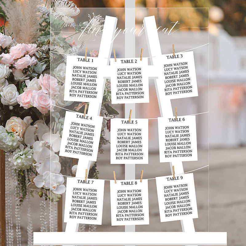 Printed Wedding Seating Chart - Printed Wedding Sign - outlet Wedding Seating Chart - Custom Seating Chart Sign - Personalized Seating Chart