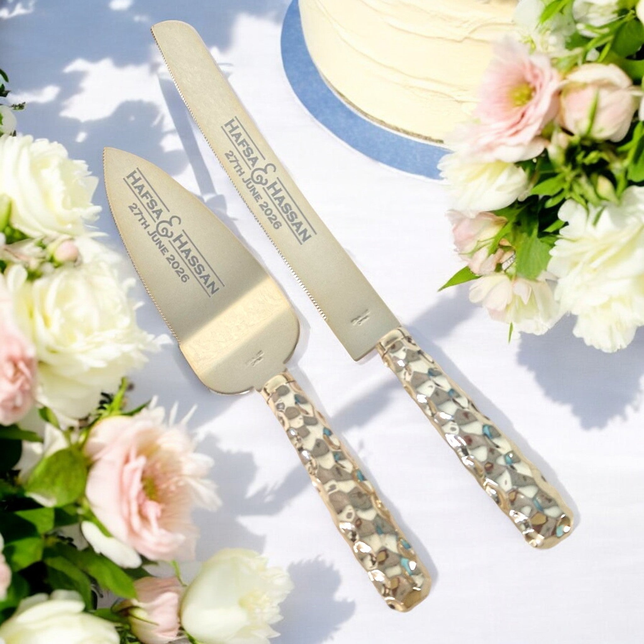 Wedding cake servers set Wedding popular mint Cake knife and server set Mint and gold wedding Cake server and knife Mint green and gold wedding