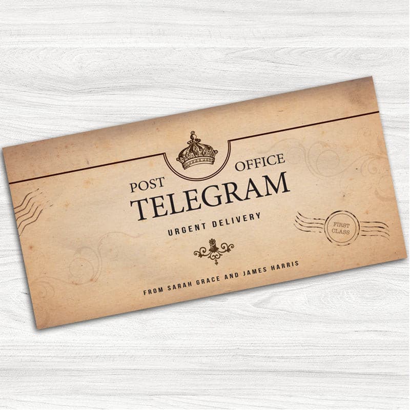 Telegram Wedding Day Invitation | Bride and Groom Direct