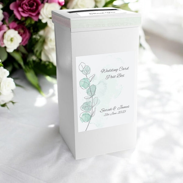 Eucalyptus Personalised Wedding Post Box