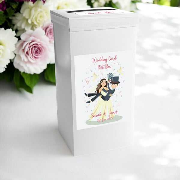 Bride and Groom Personalised Post Box