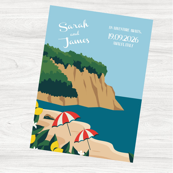 Coastal Wedding Invite Front