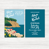 Coastal Destination Wedding Invitation