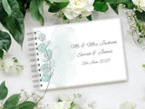 Eucalyptus Branch A5 Personalised Wedding Guest Book in Frosted Acrylic, Made to Order