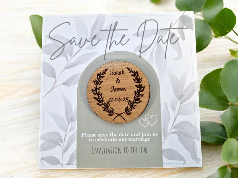 Foliage Save the Date Magnet/Tag