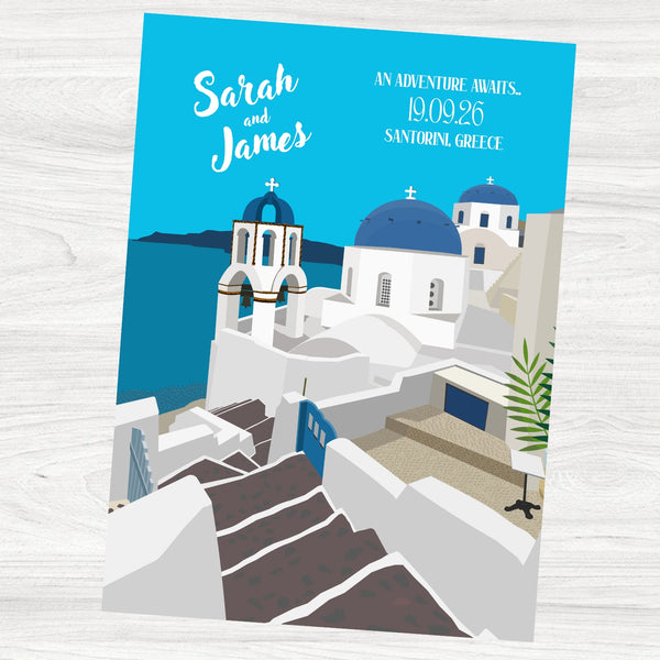 Greek Destination Wedding Invitation