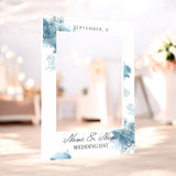 Blue Splash Premium Personalised, Elegant Wedding Selfie Frame ideal for Engagement Parties, Weddings & Celebrations