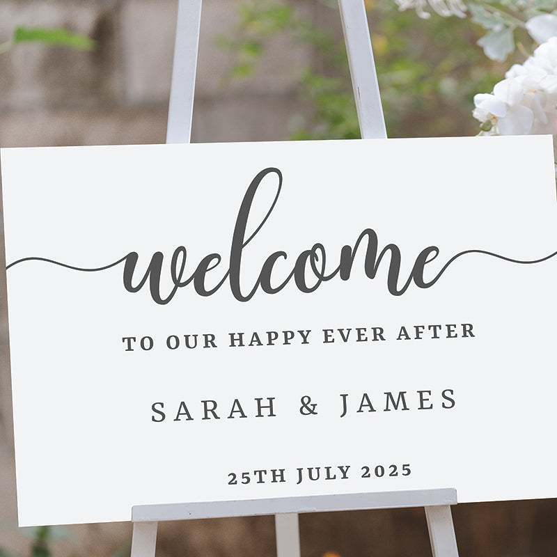 Welcome to Our Wedding Personalised Wedding Sign | Bride and Groom Direct